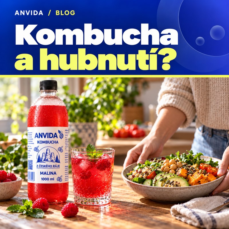 Kombucha a hubnutí: funguje, nebo jen dobře nahrazuje?