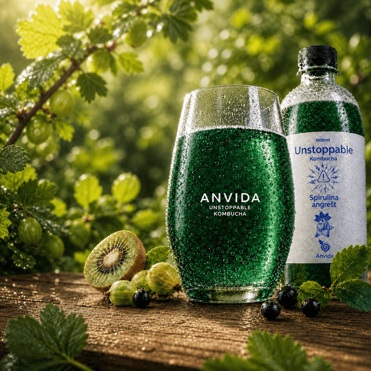 Spirulina a Angrešt